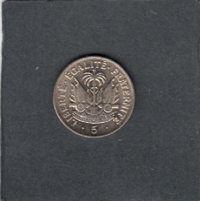 Beschrijving: 5 Centimes  DUVALIER